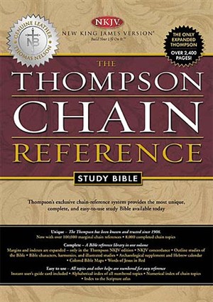 NKJV Thompson Chain Reference Bible: Burgundy, Bonded Leather, Thumb Index