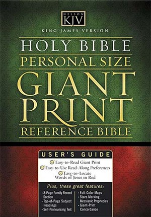 KJV Personal Size,Giant Print Bible: Plum, Bonded Leather, 