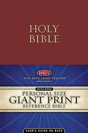 NKJV Personal Size Reference Bible: Burgundy,  Imitation Leather, Giant Print