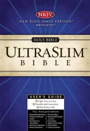 NKJV Slimline Bible: Blue, Bonded Leather