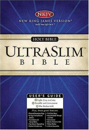NKJV Slimline Bible: Black, Genuine Leather