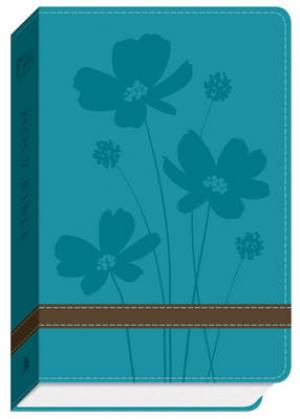 God's Word Compact Bible: Turquoise, Flower Duravella