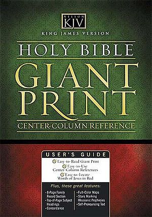 KJV Giant Print Bible: Black, Leatherflex, 