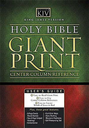 KJV Giant Print Bible: Burgundy, Leatherflex, 