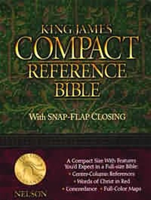 KJV Compact Bible: Black, Bonded Leather, Snap-Flap Closing