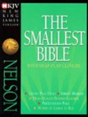 NKJV Smallest Bible: Burgundy, Bonded Leather, Snap Flap Closure