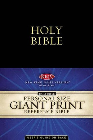 NKJV Personal Size Reference Bible: Black, Bonded Leather,  Giant Print