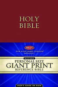 NKJV Personal Size  Bible: Burgundy, Bonded Leather, Giant Print