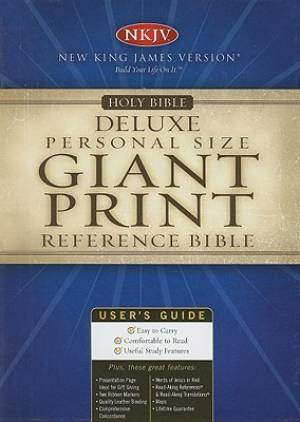 NKJV Personal Size Giant Print Bible Burgundy Bonded Leather Thumb Indexed