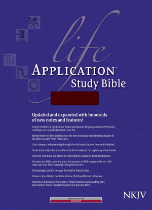 NKJV Life Application Study Bible: Burgundy, Bonded Leather, Thumb Index