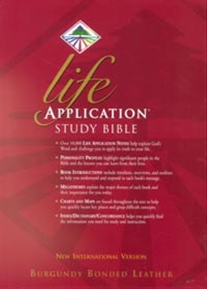 NIV Life Application Study Bible: Burgundy, Bonded Leather