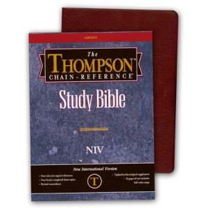 NIV Handy Size Thompson Chain Reference Bible: Burgundy, Bonded Leather