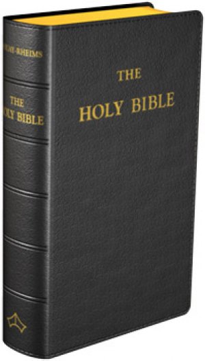 Douay-Rheims Bible : Black, Leather