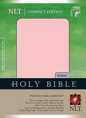 NLT Compact Bible: Pink/Grey Suede, Imitation Leather