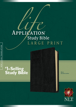 NLT Life Application Study Bible: Black, Bonded Leather, Large Print