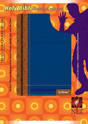 NLT Personal Compact Bible: Blue & Brown Tutone, Leatherlike