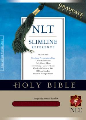 NLT Slimline Reference Bible: Burgundy, Bonded Leather, Graduate Edition