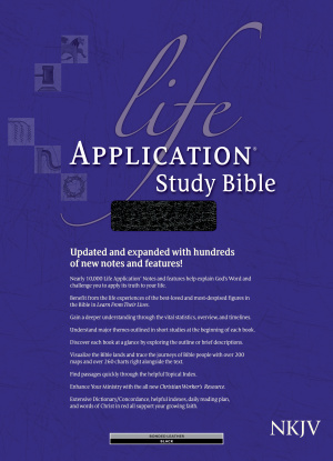 NKJV Life Application Study Bible: Black, Bonded Leather, Thumb Indexed