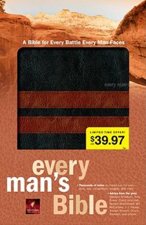 NLT Every Man's Bible: Black/Brown, Imitation Leather