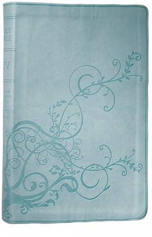 ESV Compact Bible: SkyBlue, Ivy Design, TruTone
