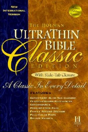 NIV Holman Ultra Thin Reference Bible: Blue, Paperback