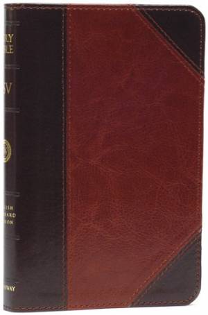 ESV Compact Thinline Bible: Brown & Cordovan Portfolio Design, Imitation Leather