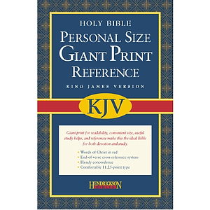 KJV Personal Size Reference Bible: Black, Imitation Leather, Giant Print 