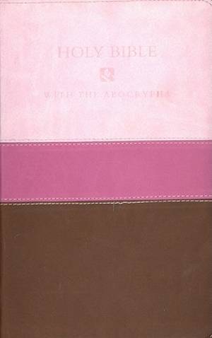 NRSV Deluxe Gift Bible with Apocrypha Leatherlook Pink - Chocolate
