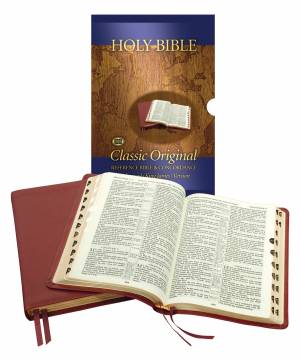 KJV Classic Original Concord Reference Bible: Black, Calfskin, Thumb Index