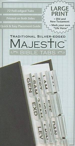 Bible Tabs Large Print Traditional Silve