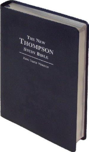 KJV New Thompson Study Bible: Blue with Silver, Bonded Leather