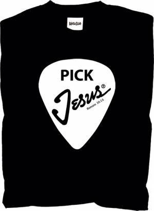Pick Jesus T Shirt: Black, Adult Large