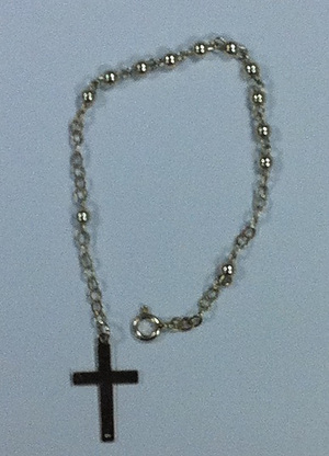 Sterling Silver Rosary Bracelet
