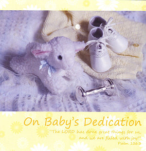 On Baby's Dedication - Single Card