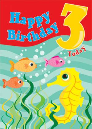 3rd Birthday Card - Pack of 6 | Free Delivery @ Eden.co