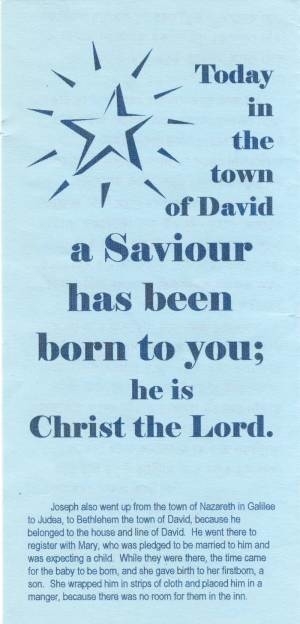 Saviour has been born to you (Christmas)
