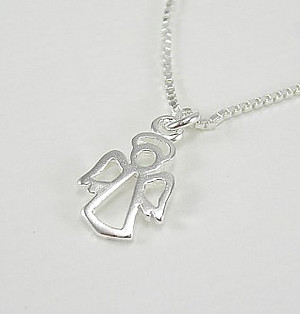 Open Angel Pendant: Silver 
