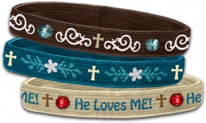 He Loves Me Stretch Bangles - Set of 3