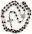 Catholic St. Benedict  Rosary: Black Czech Glass 