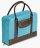 Bible Study Organizer with Leather-Look Accents Aqua