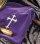 Large Offering Bag Purple with Embroidered Cross