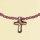 Necklace Brown Wood with bronze cross Pack of 3