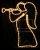 Small Left Facing Clear Angel With Trumpet