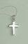 Silver solid cross pendant