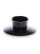 Lipped Black Metal Candle Holder - Single