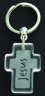 Cross Jesus Crystal Key Ring -  
