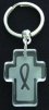 Cross Fish Crystal Key Ring -  