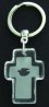 Cross Dove Crystal Key Ring -  