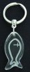 Fish Cross Crystal Key Ring -  