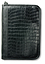 Alligator Print Leather Look Organizer: Black, Large -  